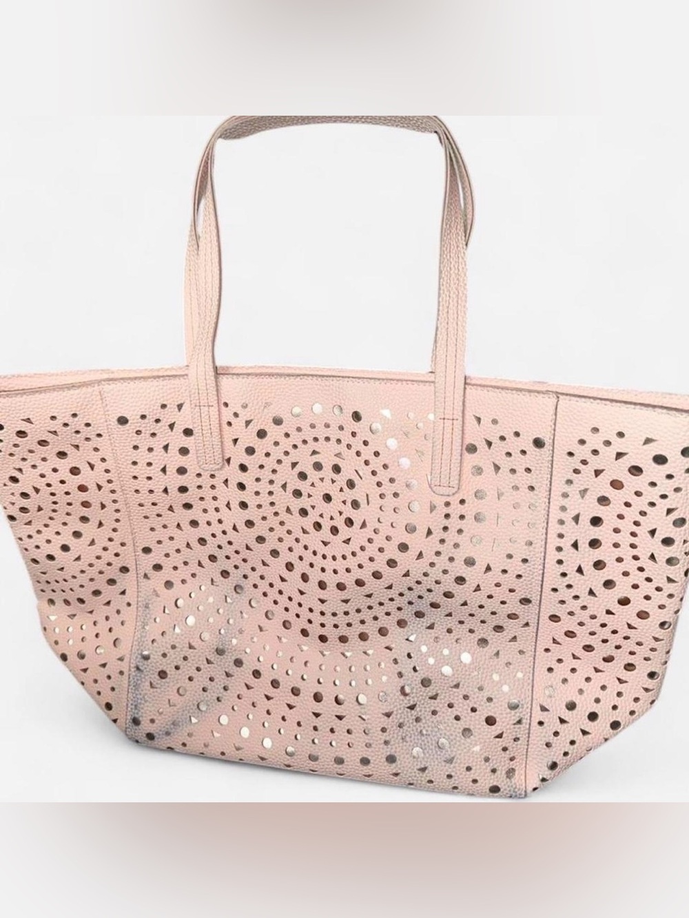 Perforated Tote Bags- Pink and Gray - Picture 7 of 7